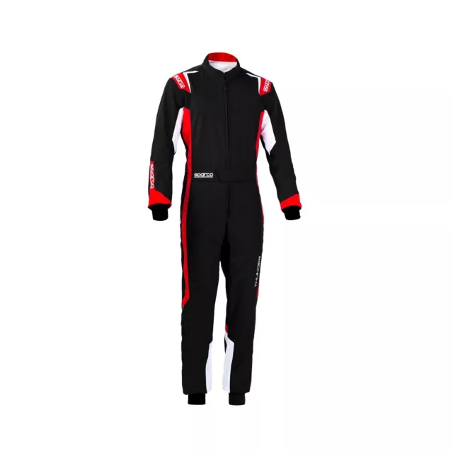 Neu Sparco Kinder Kartoverall THUNDER MY20 Schwarz/Rot CIK (130)