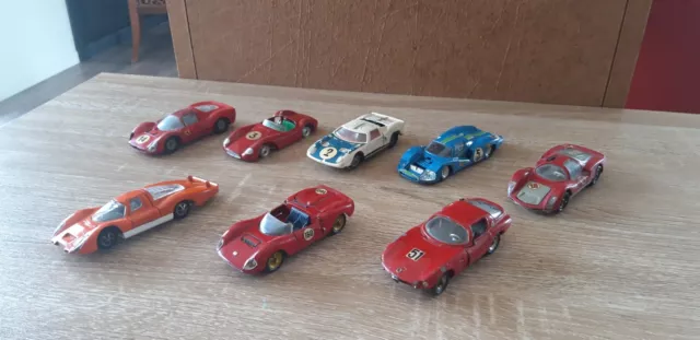 Lot de  8 voitures de courses MERCURY DINKY  MARKLIN SOLIDO  anciennes 1.43