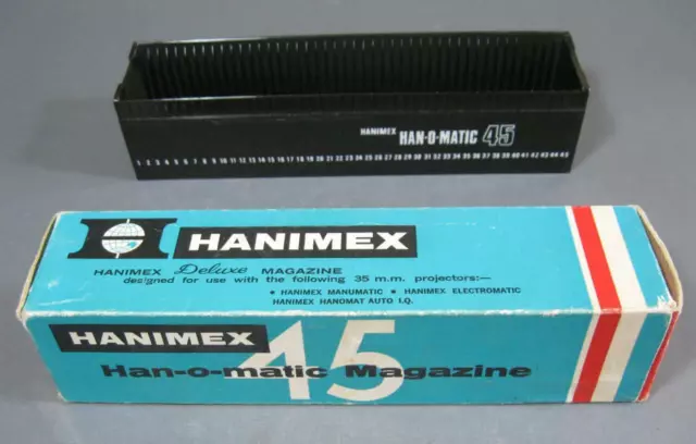 Vintage/retro 50s Hanimex Han-O-Matic 35mm slide magazine- 45 slide capacity