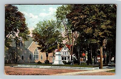 Courtland NY, Union Soldier's Monument Civil War New York c1911 Vintage Postcard