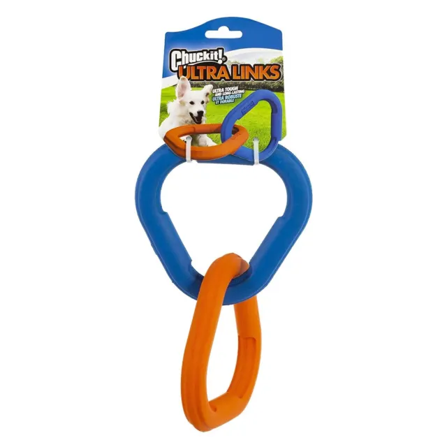 Chuckit Ultra Links Tug Dog Toy for Tough Chewers Fetch Play Durable Rubber