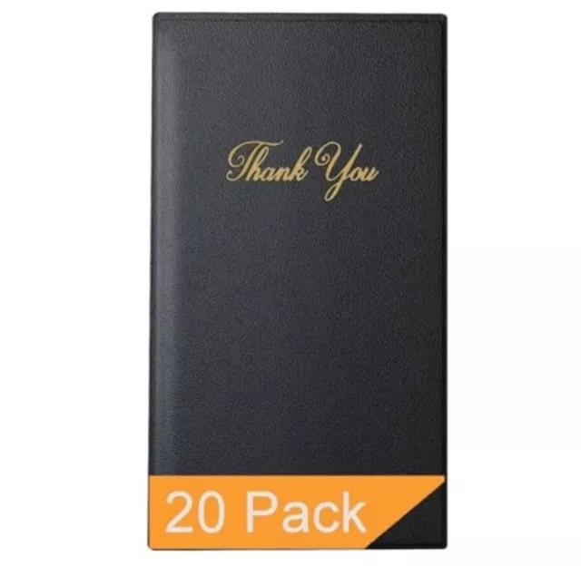 Gold Lion Restaurant Check Presenters Guest Card Holder with Gold Black 20 Pack