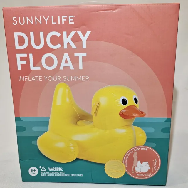 Gigante Inflable Goma Pato Pato Piscina Flotante Balsa-Vida Soleada