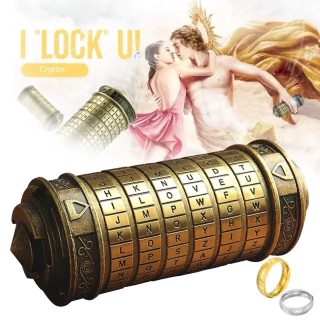 Da Vinci Code Cryptex Schloss Rätsel Puzzle für Valentinstag Geburtstag Geschenk
