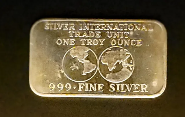 1 oz Pure Silver International Trade Bar Round
