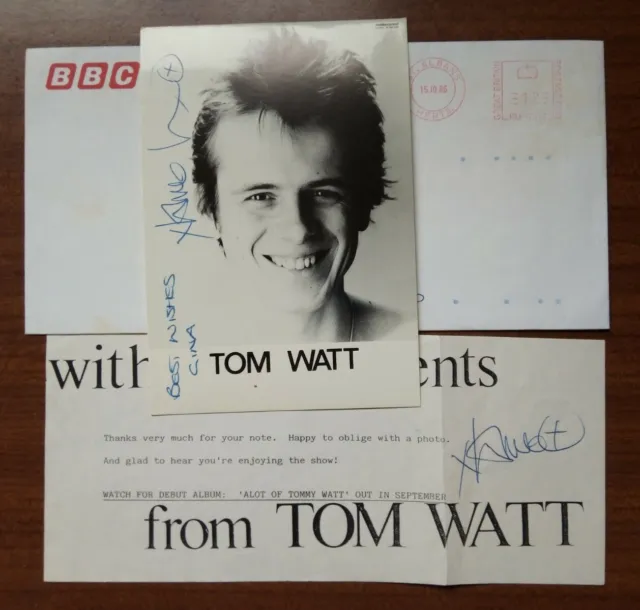 TOM WATT *Lofty Holloway* EASTENDERS HAND SIGNED AUTOGRAPH CAST CARD Envelope ++
