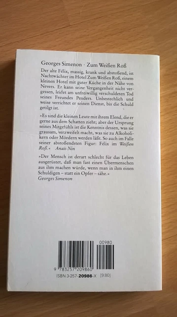 SIMENON       Zum Weißen Roß         diogenes TB 2