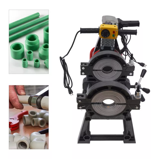 Pipe Fusion Welder Tool 2 Clamps PE HDPE PB Manual Piping Welding Machine