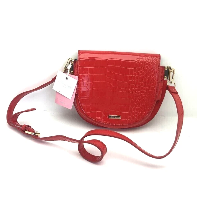 SKINNY DIP LONDON Handbag Crossbody Nathalie Rouge Patent saddle