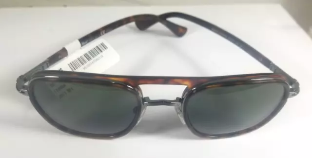 Persol 0PO 2484S 114458 Gunmetal-Havana/Green Polarized Unisex Sunglasses NWT