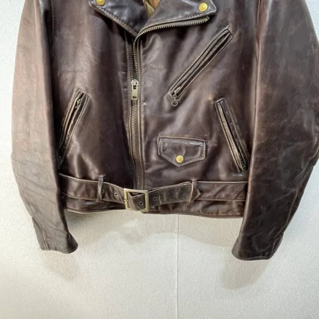 SCHOTT PERFECTO DOUBLE Riders Jacket Men Model 118 Size 38 Brown Made ...