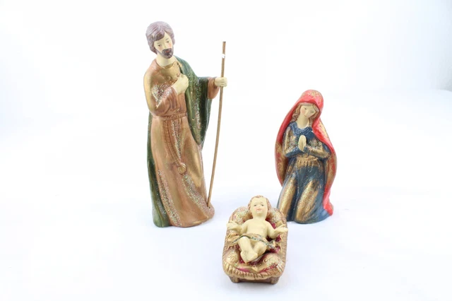 Juego de Natividad de 3 Piezas KIRKLAND 120437 9" de Alto Decoración del Hogar Navidad