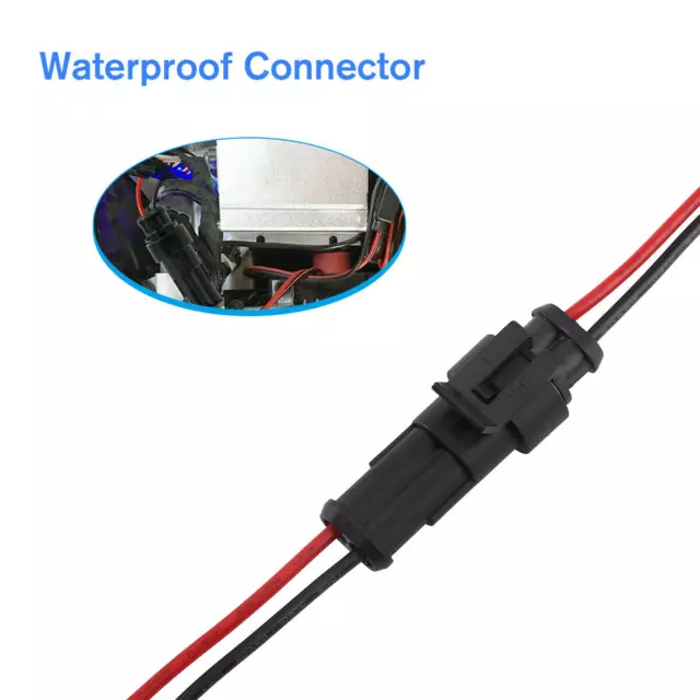 1 sets Two Way Car Waterproof Electrical Connector Plug Wire AWG Marine 2 Pin