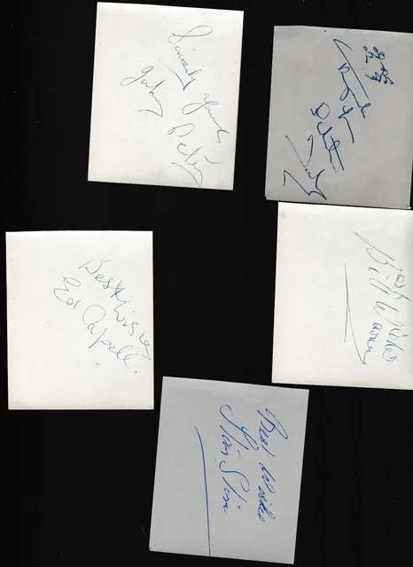 JOHNNY PETERS+4 autographs 1950s