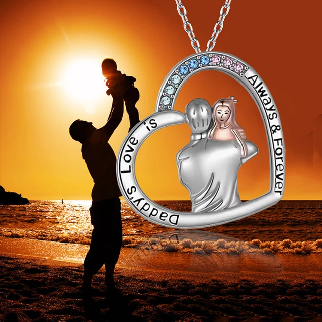 Commemorative Personalized Necklace Forever Love Heart Pendant Sparkling