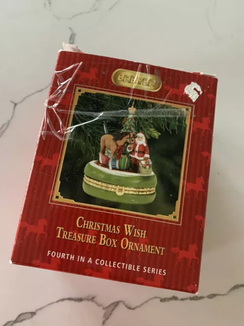 Breyer Horse & Santa Collectible Christmas Wish Treasure Box #4 Ornament 2011