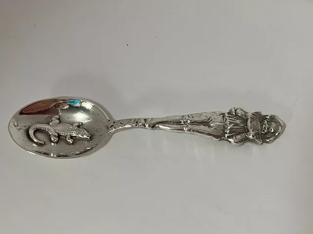 sterling silver souvenir spoon african american watermelon crocodile