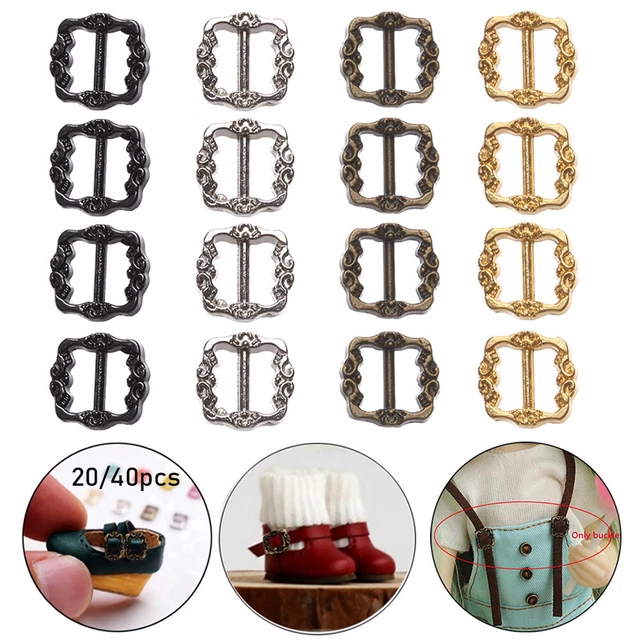 Hágalo usted mismo Muñecas Hebilla de triple deslizamiento Bolsas Muñecas Accesorios Patrón Cinturón Botones