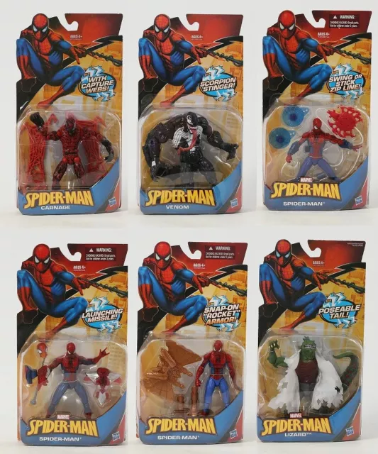 Figurines SPIDER-MAN CARNAGE VENOM LIZARD Marque Hasbro 15 cm cadeau Marvel