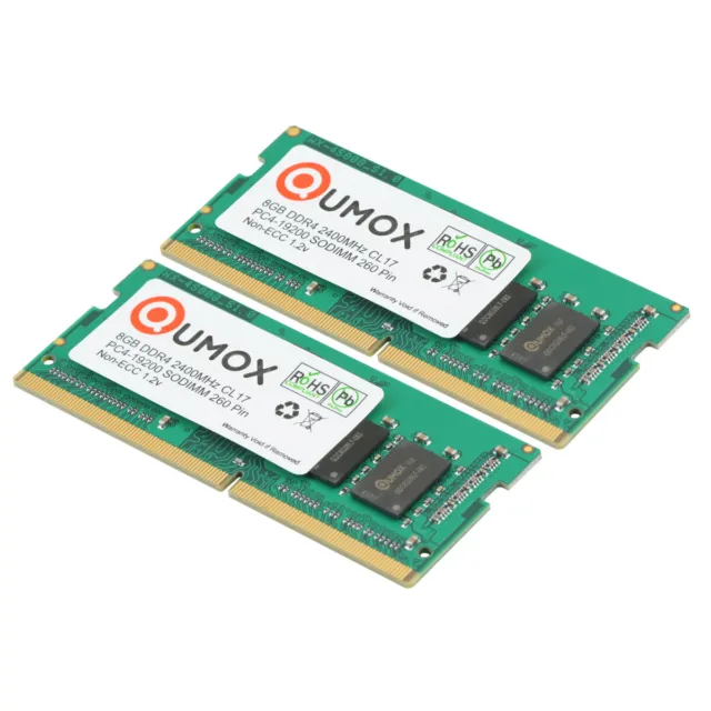 Qumox 16GB DDR4 2400 2400MHz PC4-19200 SO-DIMM 260-Pin Laptop-Speicher
