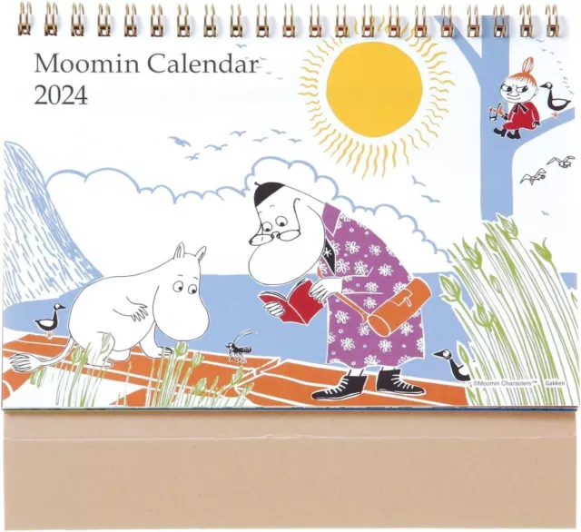 MOOMIN CALENDER GAKKEN Stable 2024 Calendar Moomin Desktop January 2024