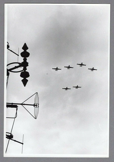 De Havilland Dh Sea Venom Formation Large Vintage Original Press Photo