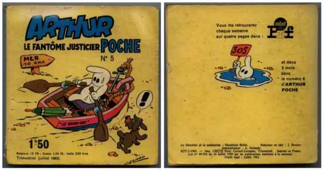 ARTHUR Le fantôme justicier POCHE N° 5 - 1965 - Editions de Vaillant