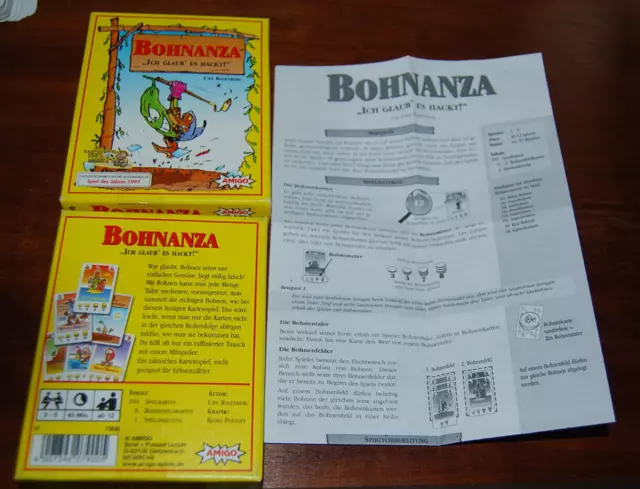 BOHNANZA …. Ich glaub´ es hackt Amigo Spiel 7900, 1997 Auf zum lustigen Bohnenha