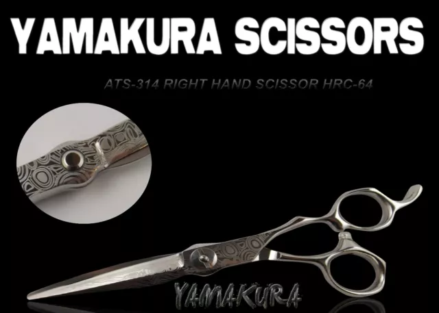 Hairdresser Scissors Damascus Design 6.0 Yamakura with cloth, oil and case K603