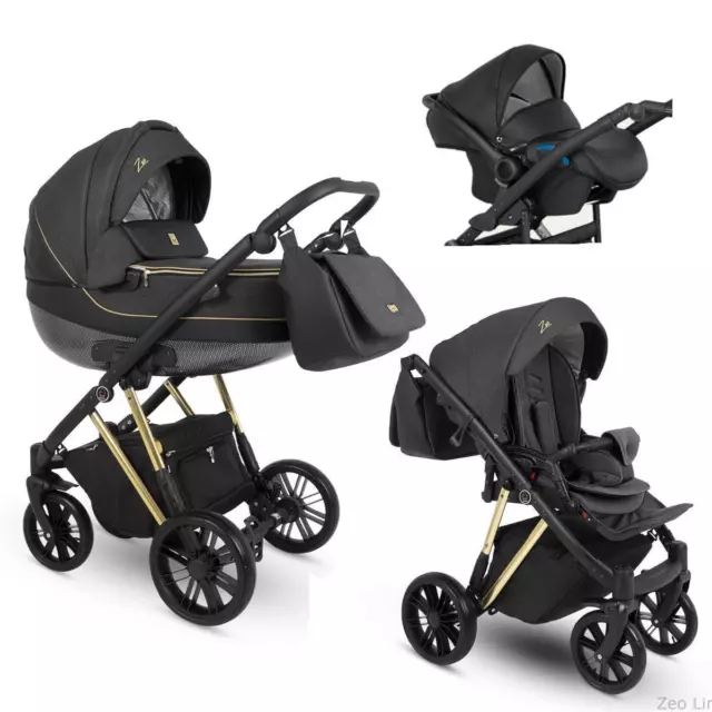 Kinderwagen Set Babyschale Isofix  Auswahl Buggy Autositz Zoe by Lux4Kids