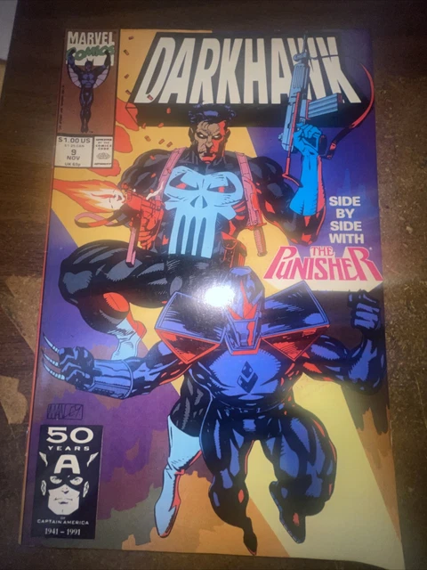 Marvel Comics DarkHawk Volume #9. Side By Side With “The Punisher”
