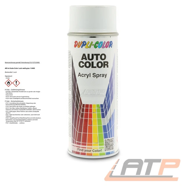 MOTIP DUPLI 400ML AUTO-COLOR FAHRZEUG-KOMBINATIONSLACK WEIß-GRAU 1-0465 ...