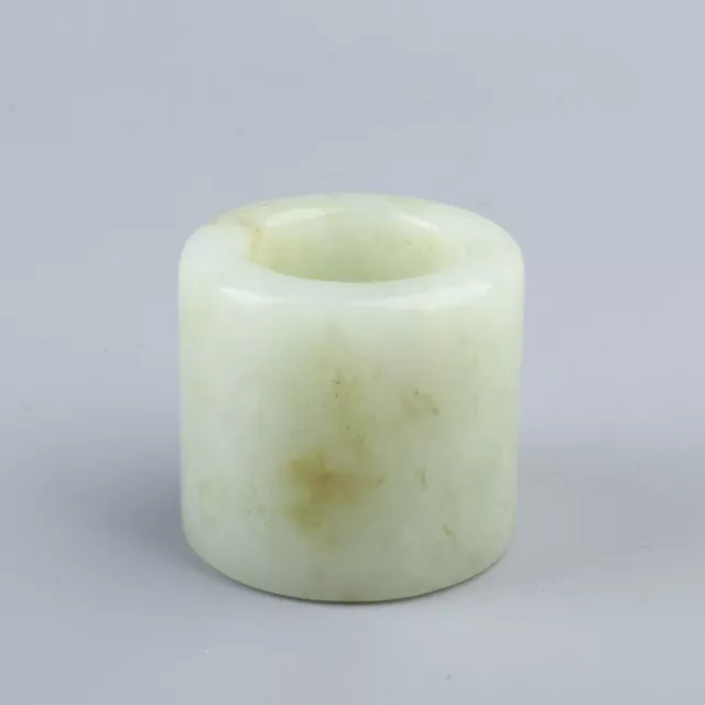 Chinese Exquisite Handmade Hetian jade Thumb ring 2