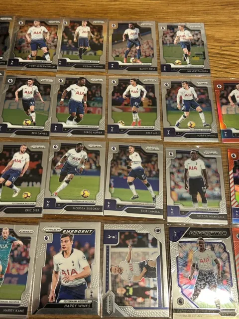 Panini Prizm 2019-20 Tottenham Hotspur Base Bundle And Red White And Blue Cards 3