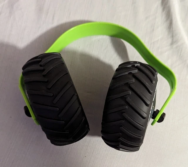 MONSTER JAM TRUCK Tire Kids Ear Muffs Headphones Green Child Hearing