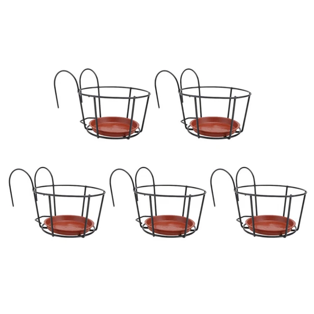 5 Sets Blumenstand Halterungen Für Hängekörbe Geländer Pflanzer Kleiderständer