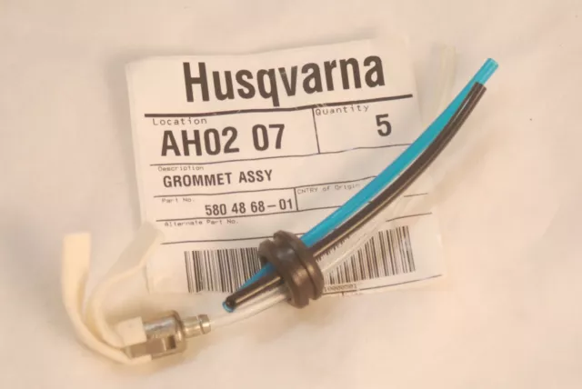 Genuine Husqvarna 122 OEM Grommet/ Fuel Line Assembly part# 580486801