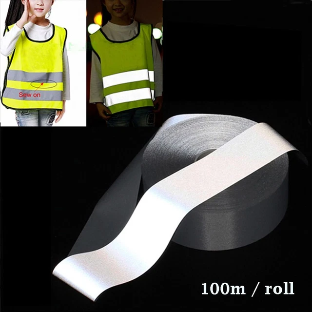 Silver Fabric Reflective Tape Clothing Stickers Vinyl Film Thermal Transfer