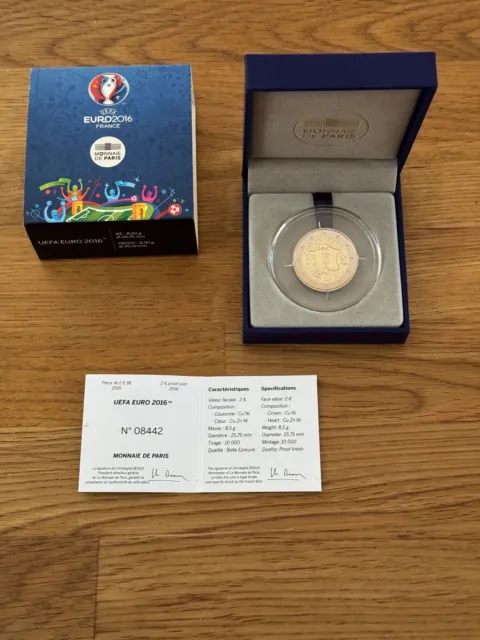 2 Euro Gedenkmünze Frankreich 2016 PP  UEFA-EM