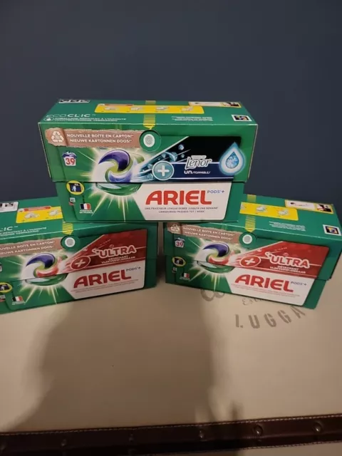 Lot 2 Ariel ultra Detachant + 1 Ariel Pods Touch Of Lenor 39 Pods