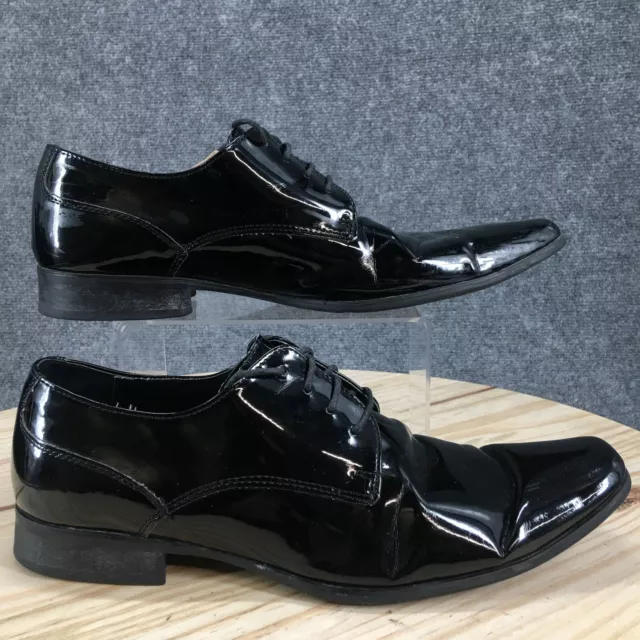 Calvin Klein Men's Brodie EPI Leather Oxford Lace up Shoe Size 12 US BLACK