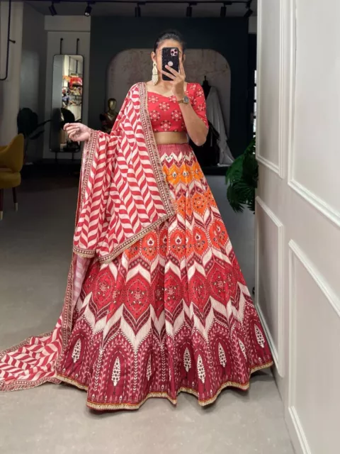 Nuovo Abbigliamento Da Sposa In Stile Bollywood Designer Lehenga Choli