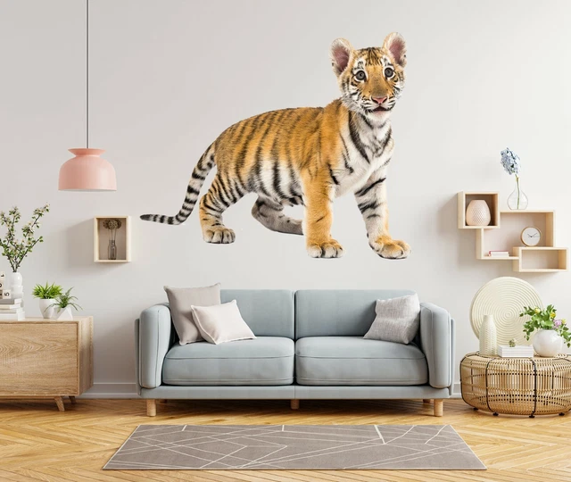 3D CUTE TIGER O682 Animal Wallpaper Mural Poster Wall Stickers Decal ...