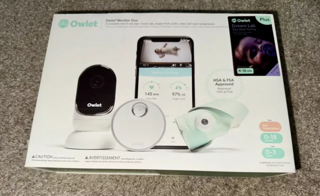 Owlet Monitor Duo Smart Sock Plus HD Video Camera