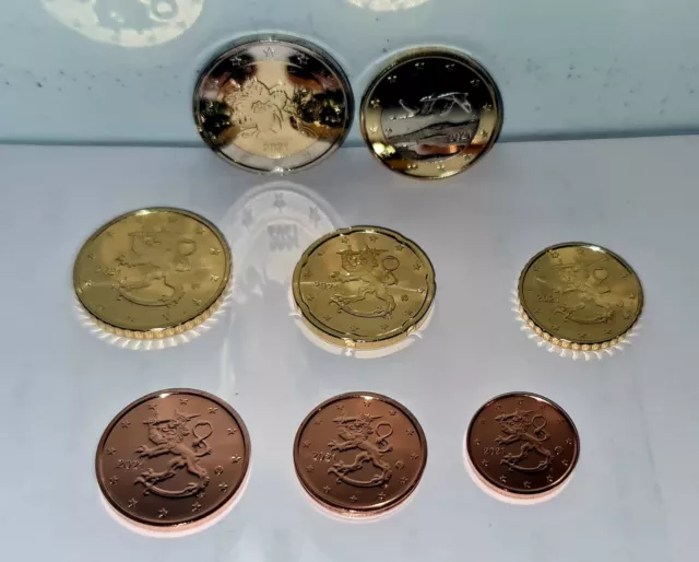 Serie 8 pieces Euros Finlande 2022 - 1 centime à 2 euros