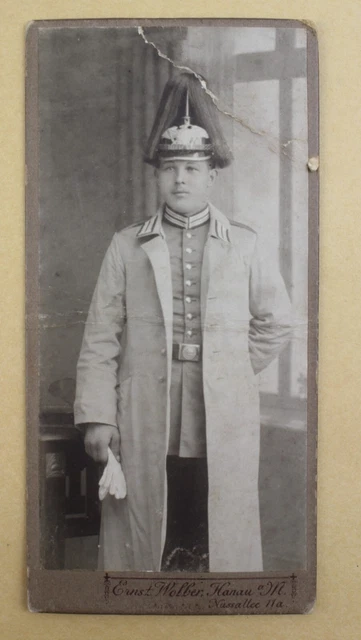CDV Foto Soldat Preußen Garde Regiment Pickelhaube
