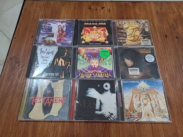 Bulk Lot 9cds Heavy Metal Iron Maiden Ozzy Osbourne Marilyn Manson...