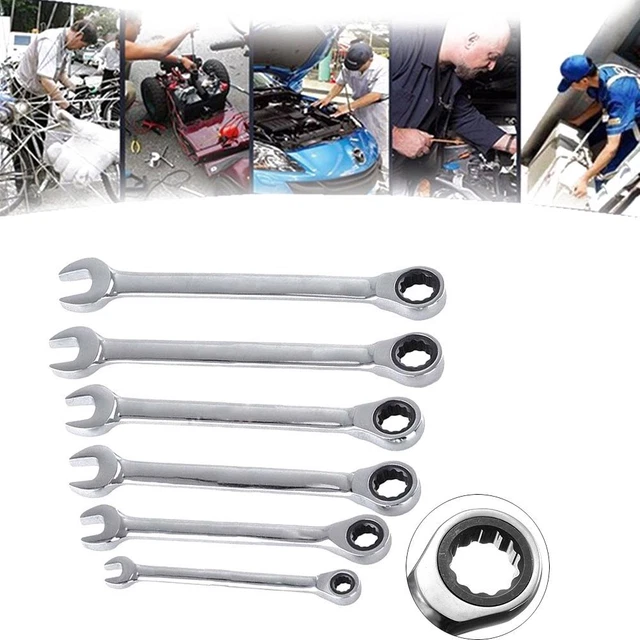 Gear 72 Teeth Ratcheting Kit Nut Tool Reversible Ratchet Wrench Socket Spanner