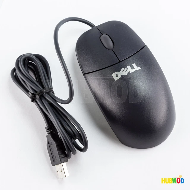 GENUINE DELL USB Wired 3 Button Ball Mouse w/ Scroll Wheel 0F4177 ...