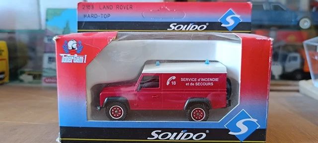 Miniature Land Rover Pompier 1/43 Solido - SDI Du TARN, Rouge, Zamac - Modèle Neuf Dans Son Emballage